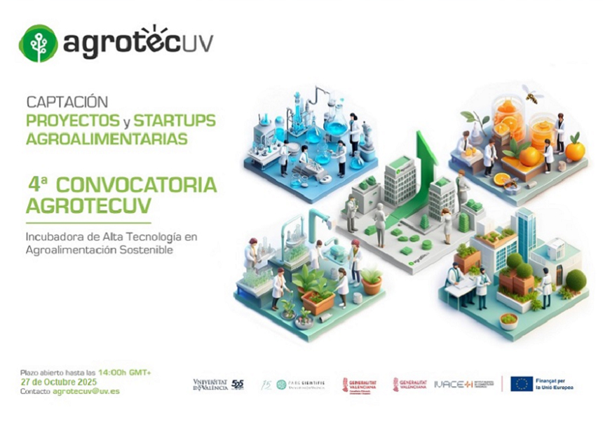 Resolució 4a Convocatòria AGROTECUV - Incubadora d'Alta Tecnologia en Agroalimentació Sostenible